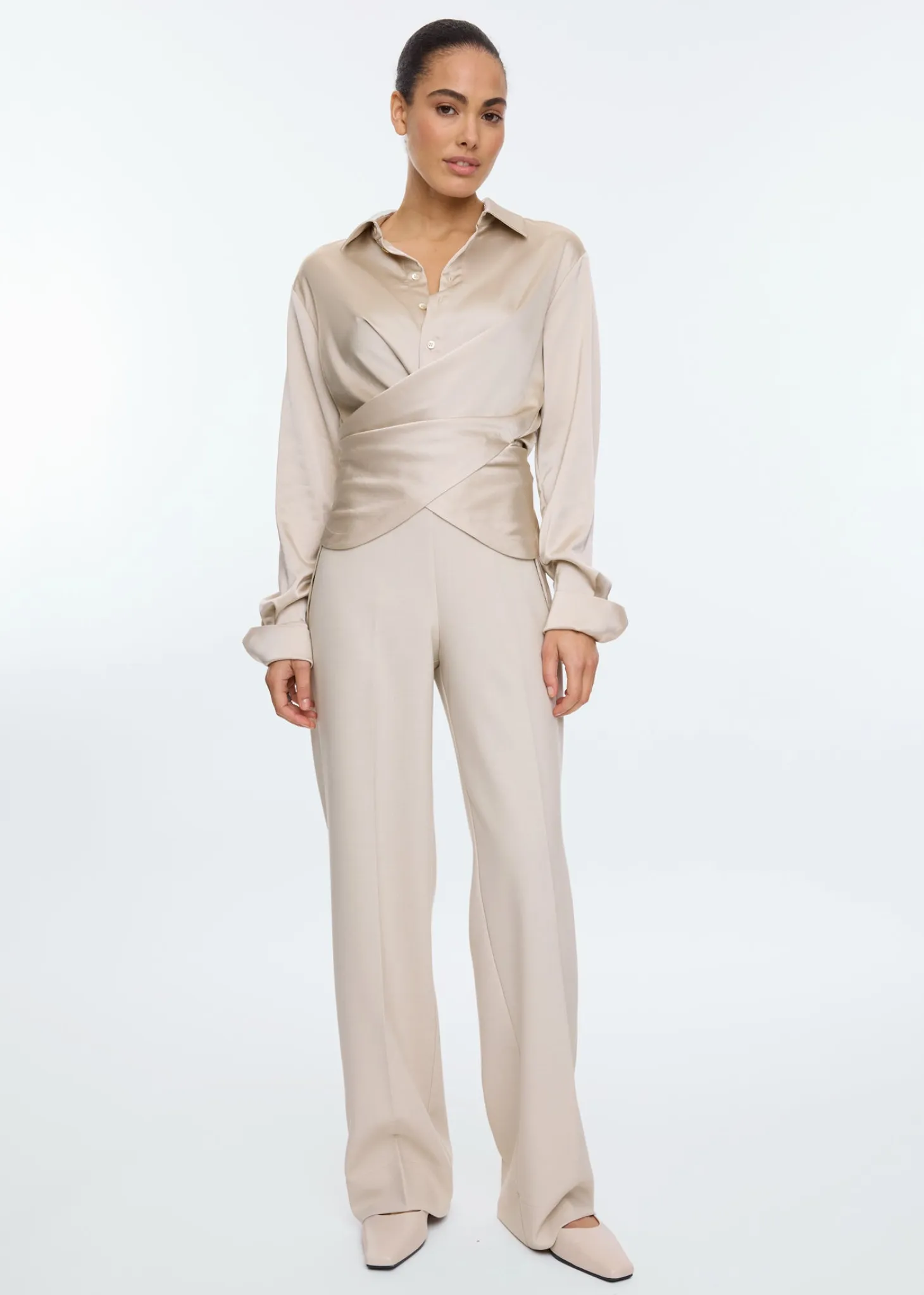 Satin viscose stretch