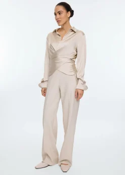 Satin viscose stretch