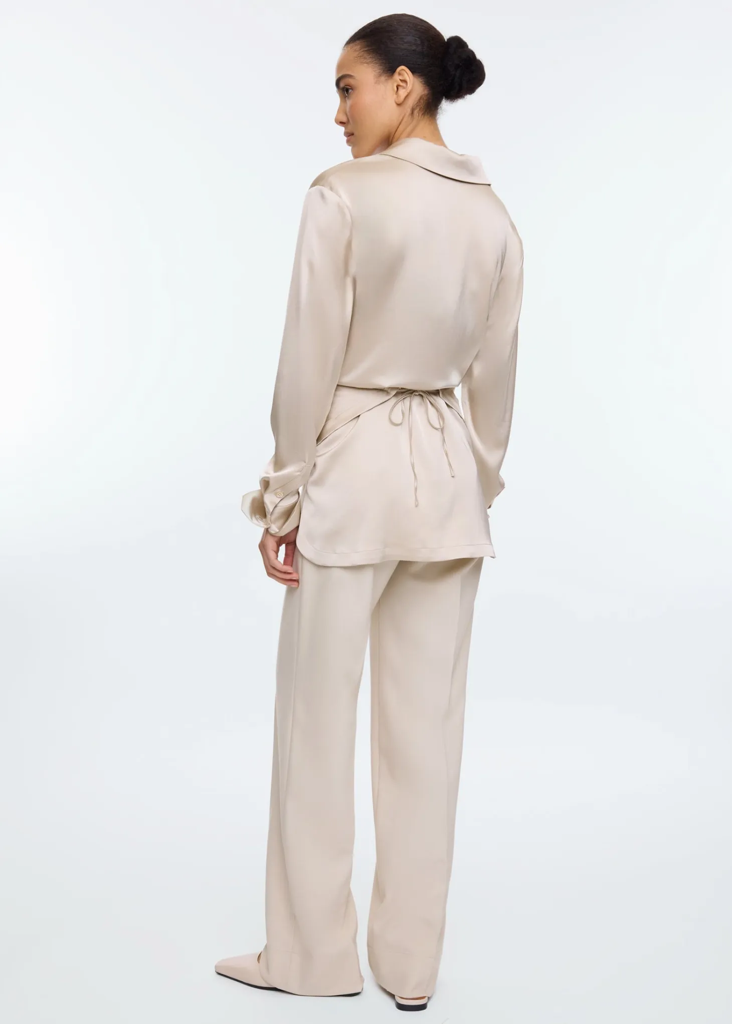 Satin viscose stretch