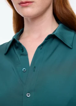 Satin wrap blouse