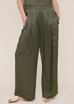 Satin wrap trousers