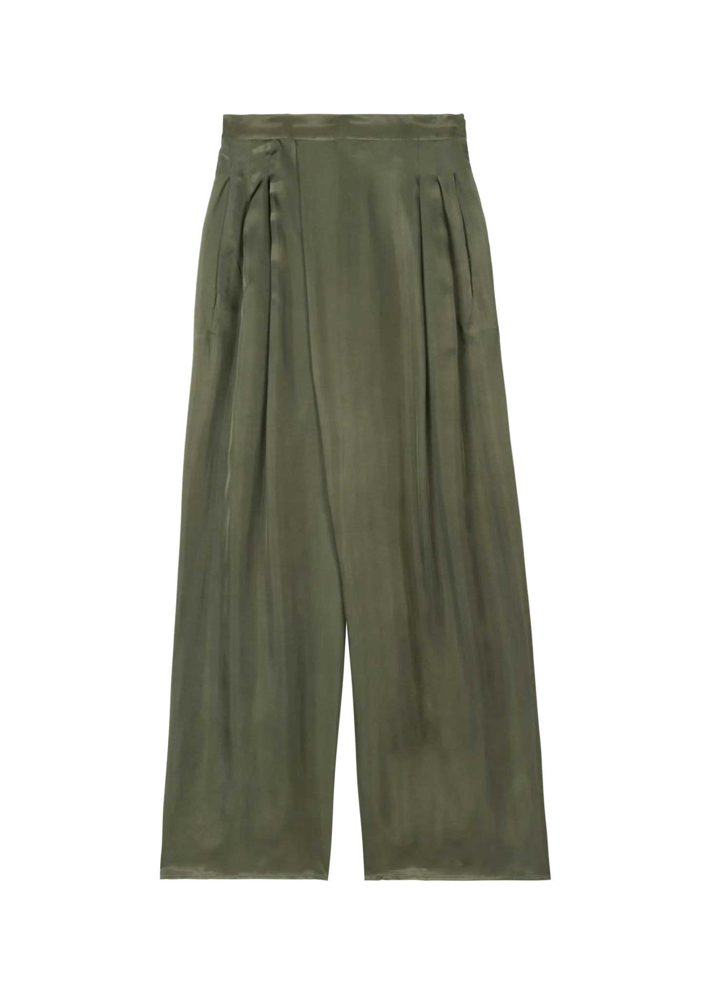 Satin wrap trousers
