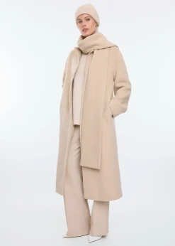 Scarf woolmix coat