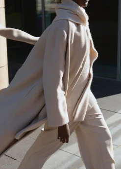 Scarf woolmix coat