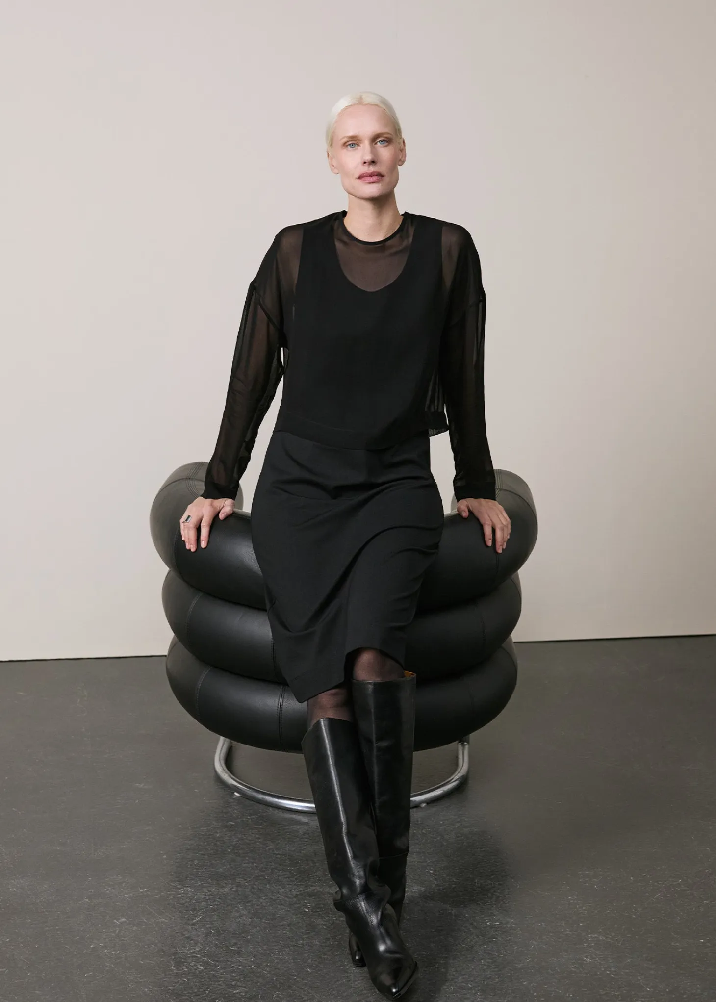 Sheer layered dress