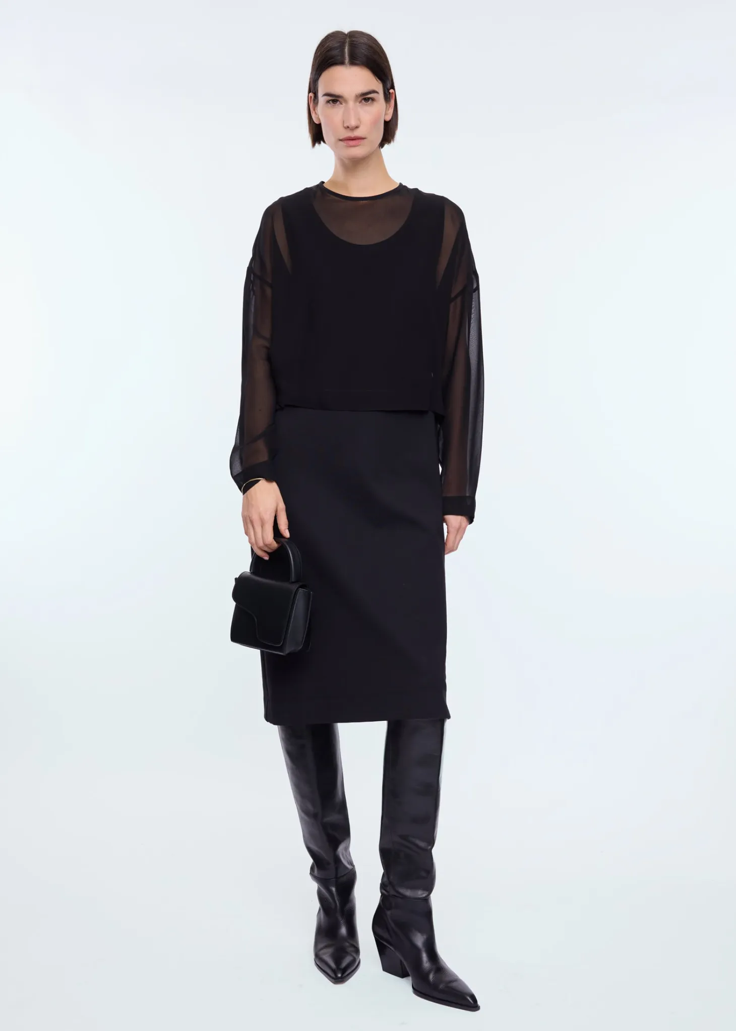 Sheer layered dress