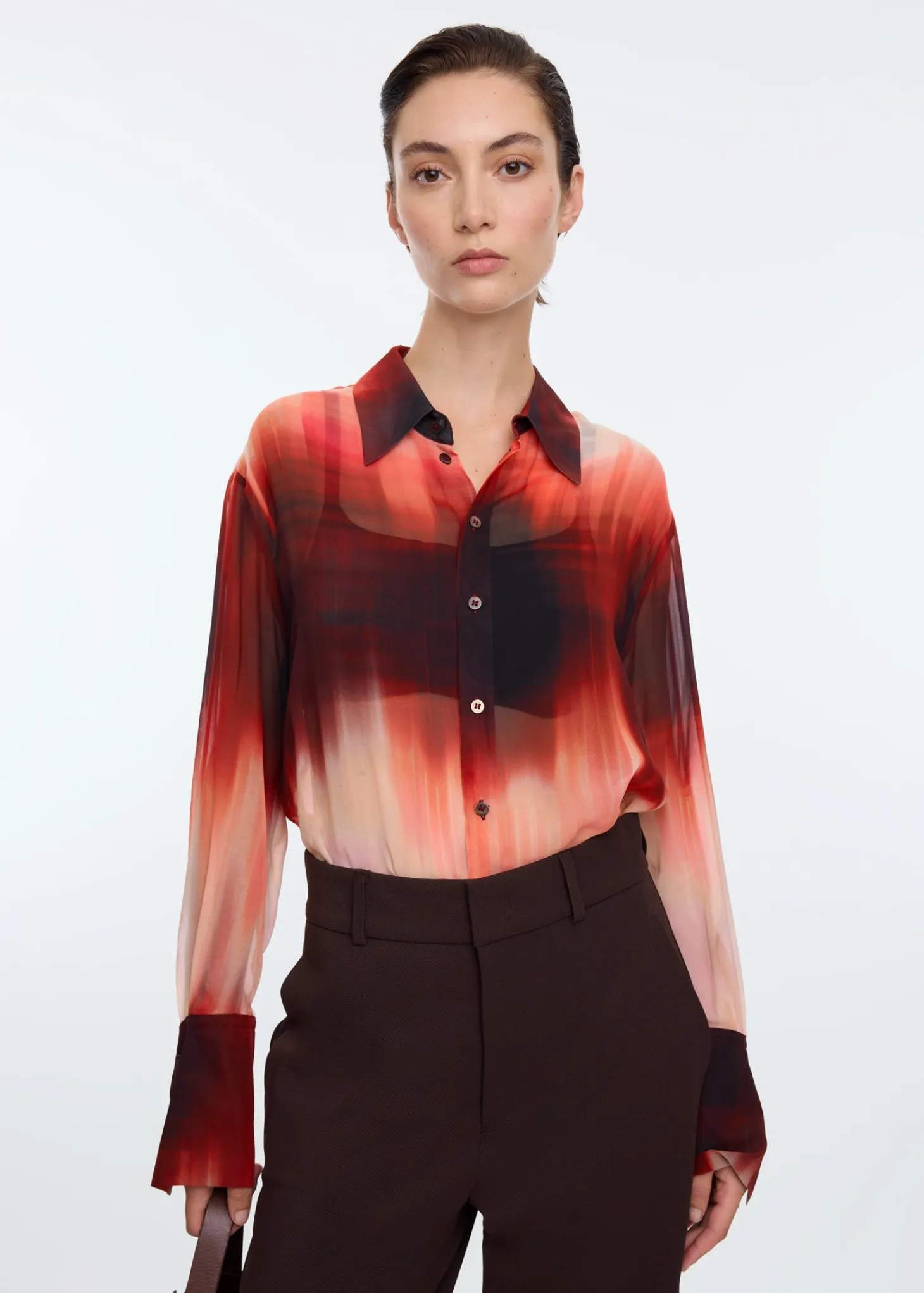 Sheer viscose shirt