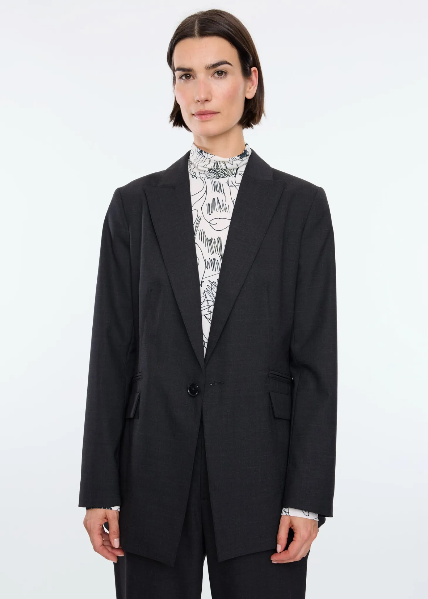 Soft melange blazer