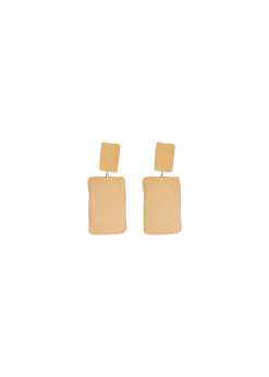 Square gold plated earring