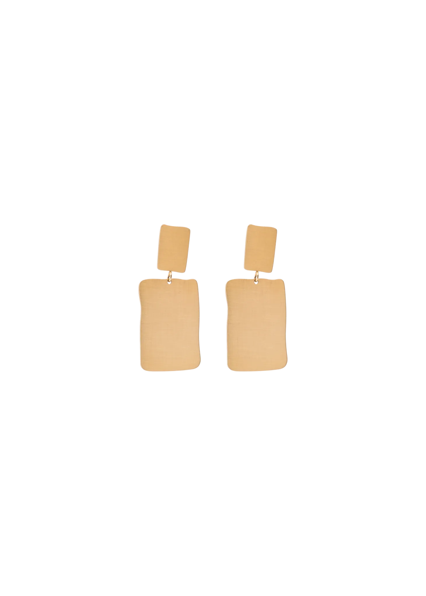 Square gold plated earring
