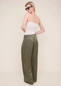 Straight viscose rib top