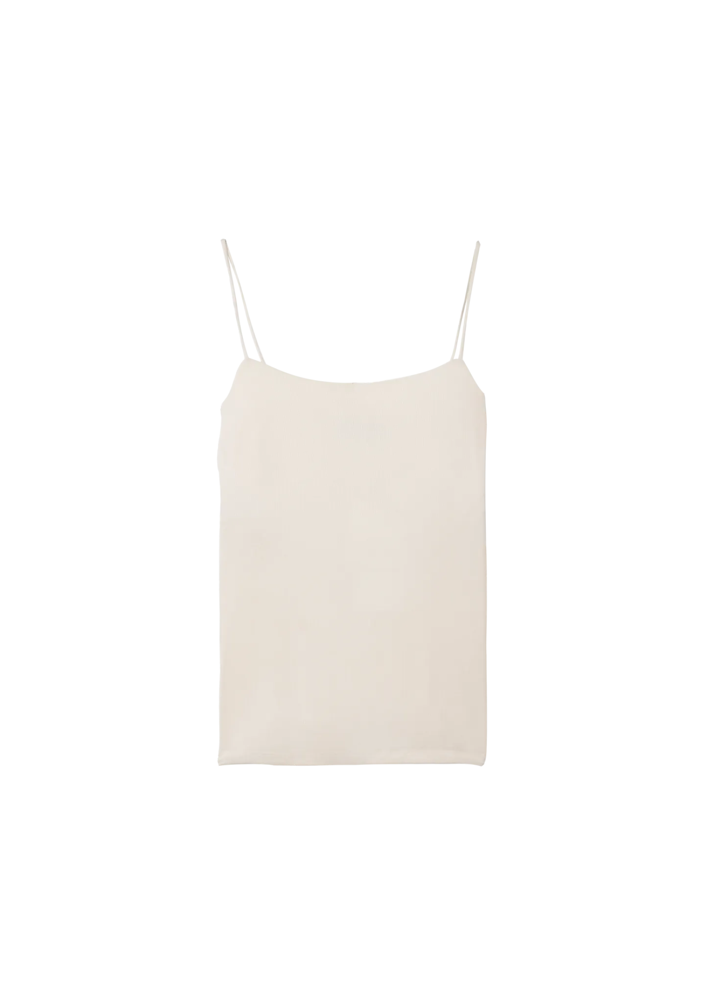 Straight viscose rib top