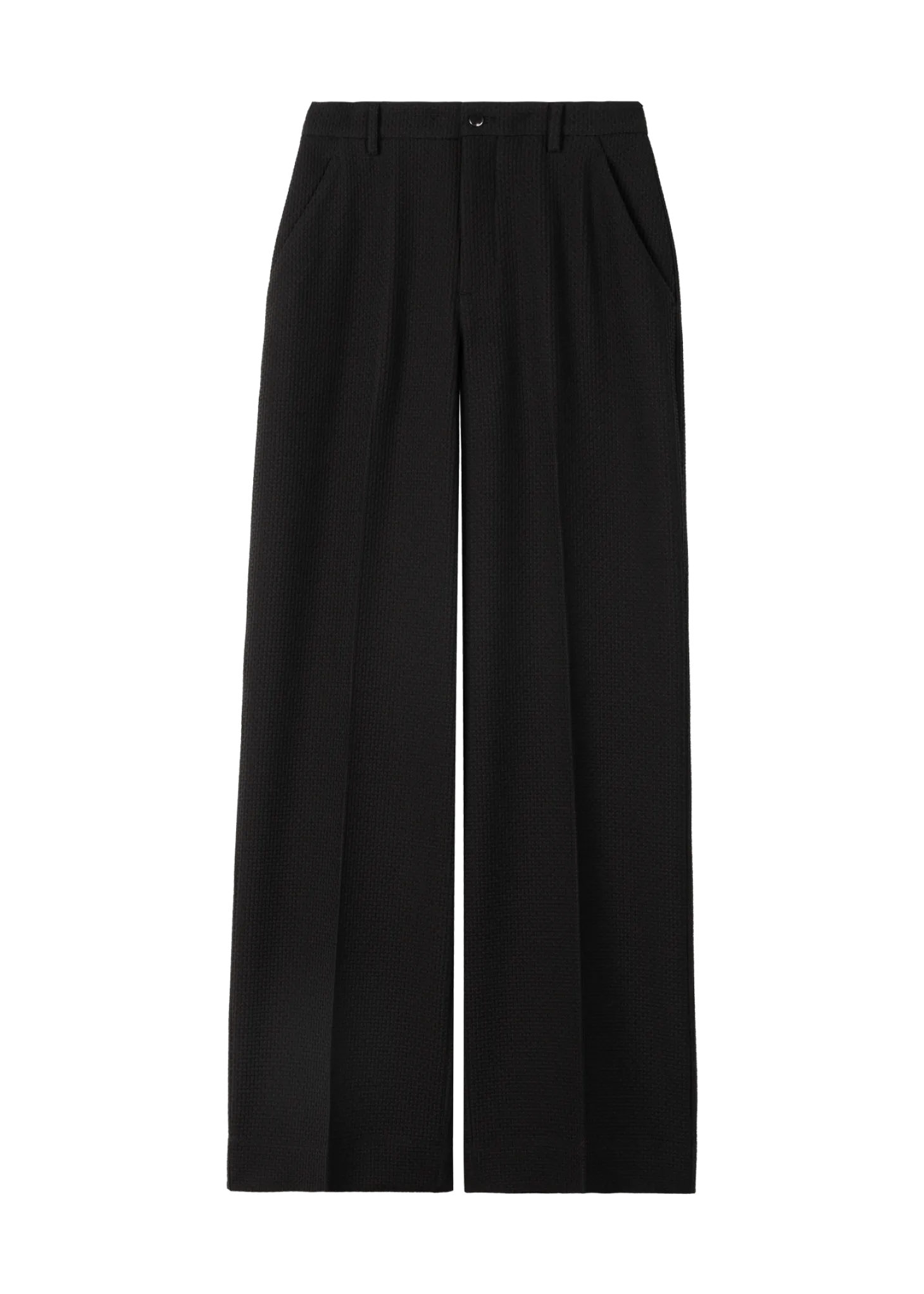 Straight waffle trousers