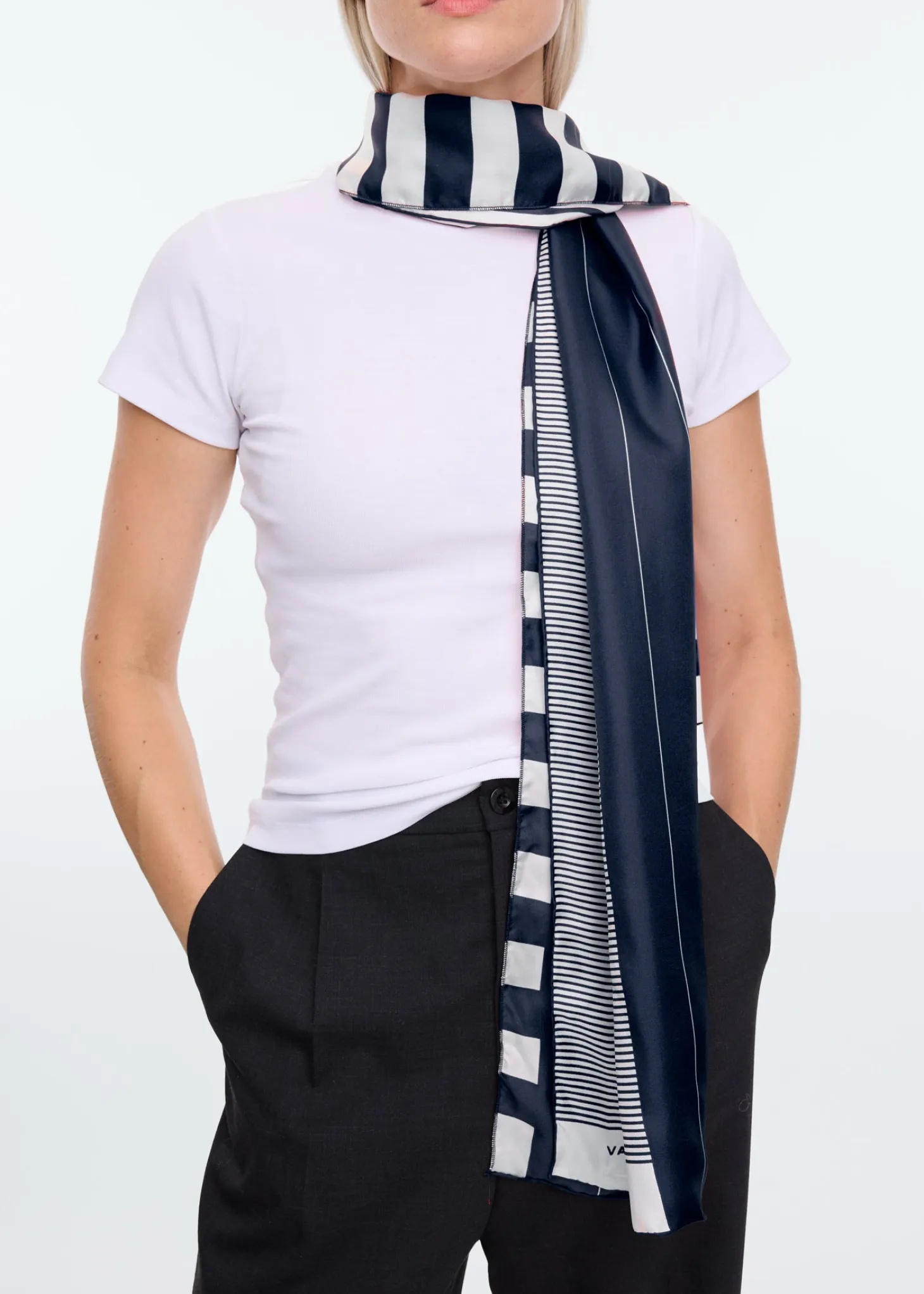 Stripe scarf vari long