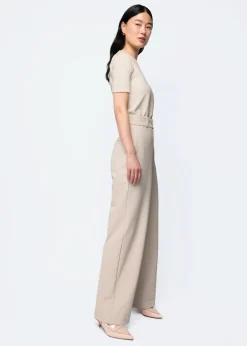 Tailored twill broek
