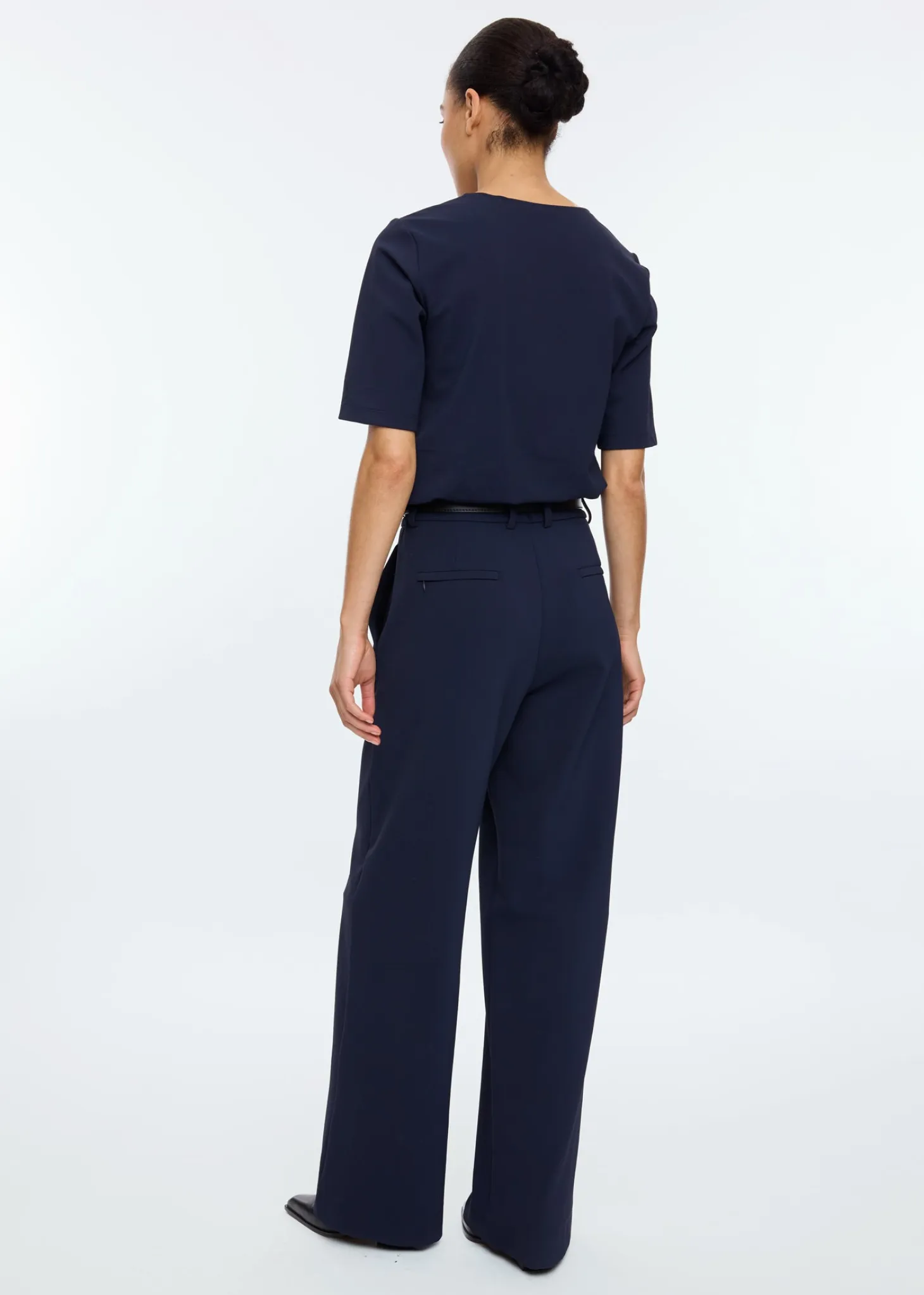 Tailored twill broek
