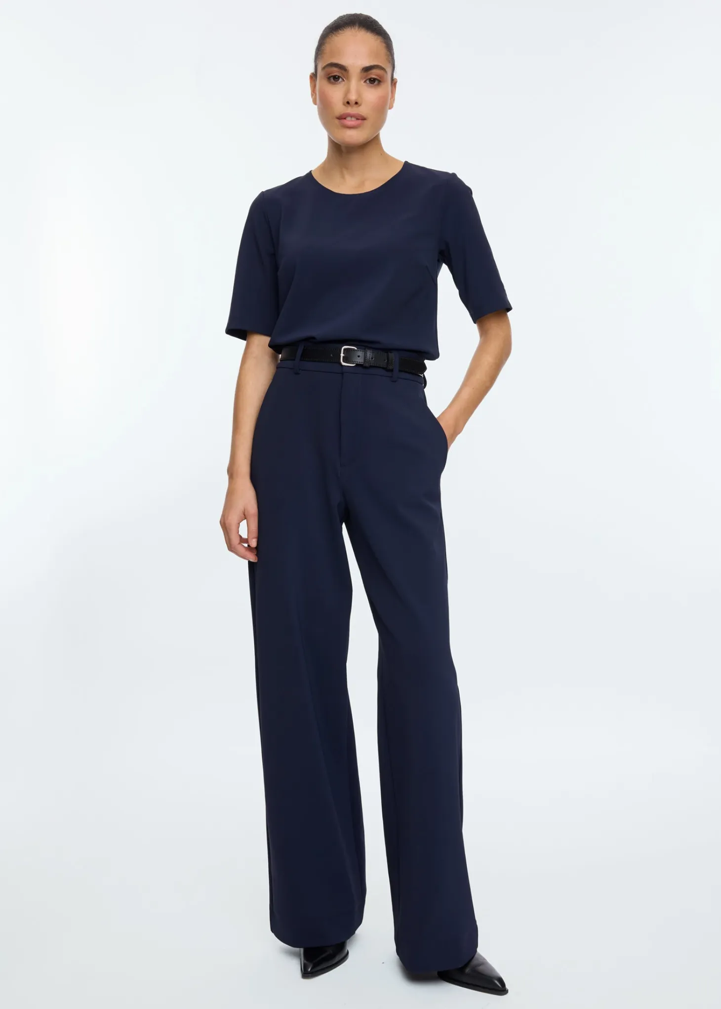 Tailored twill broek