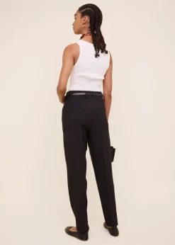 Tapered waffle trousers