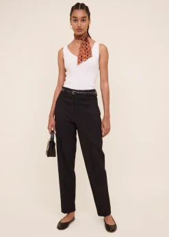 Tapered waffle trousers