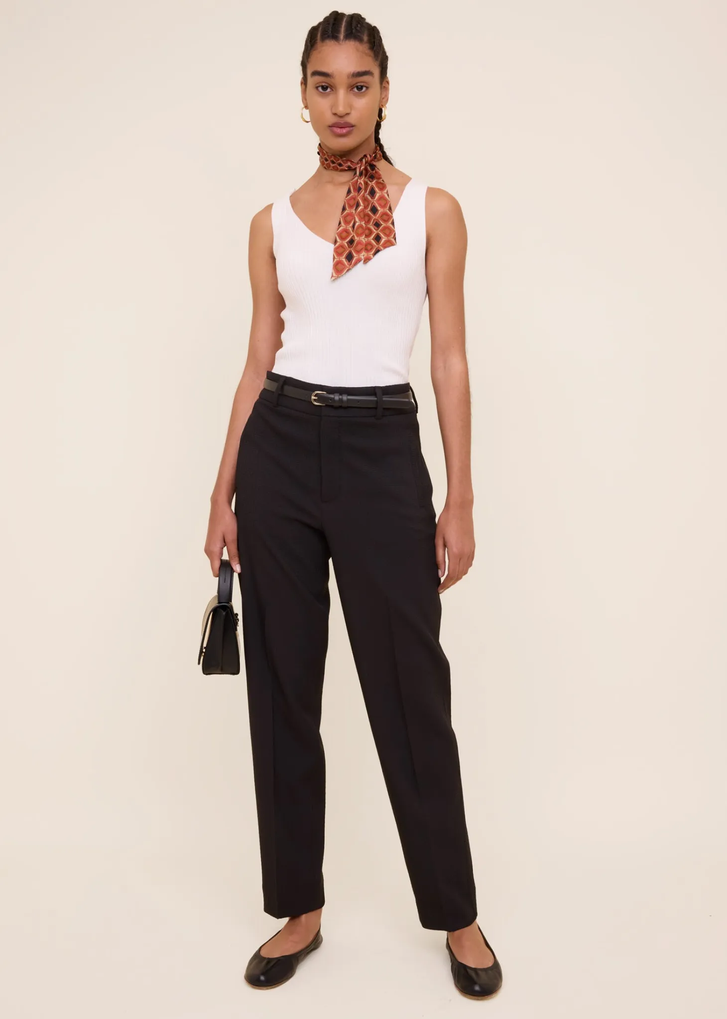 Tapered waffle trousers