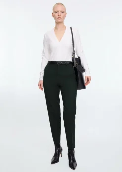 Tapered wool pants