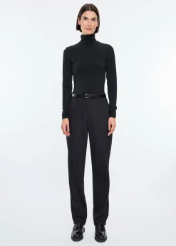 Tapered wool trousers