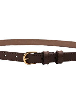 Thin leather belt