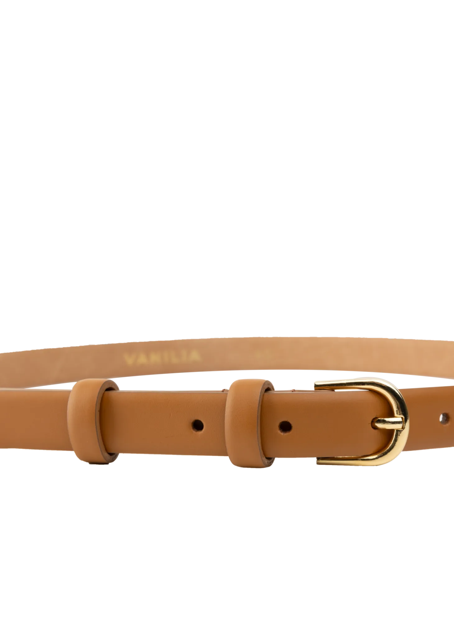 Thin leather belt