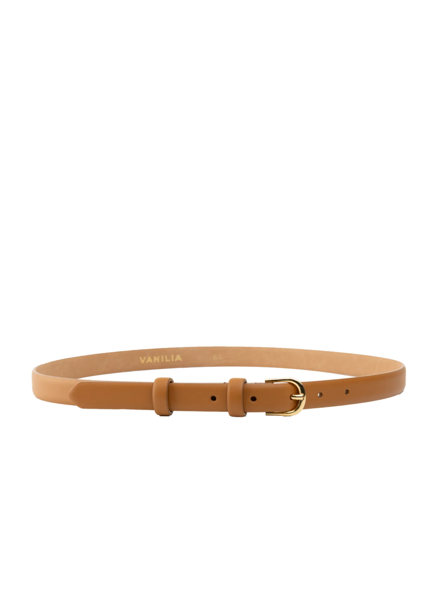 Thin leather belt
