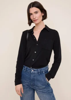 tricot blouse met zakken