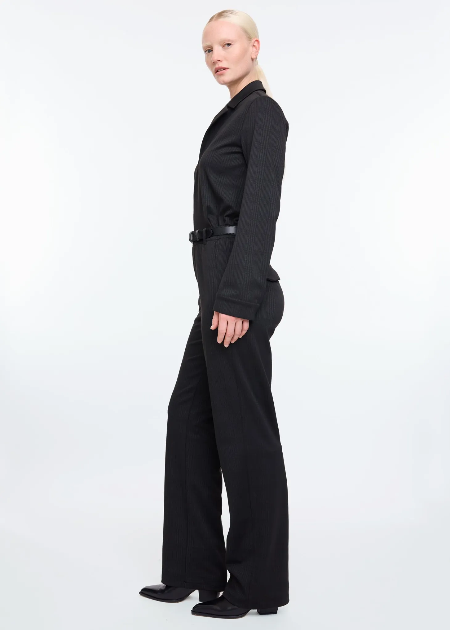 Tricot pattern jumpsuit
