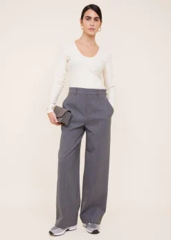 Tricot rib top longsleeve