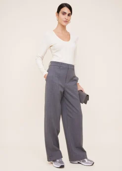 Tricot rib top longsleeve