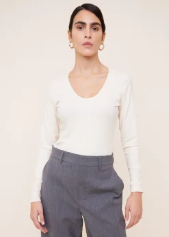 Tricot rib top longsleeve
