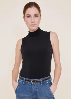 Tricot tanktop met col