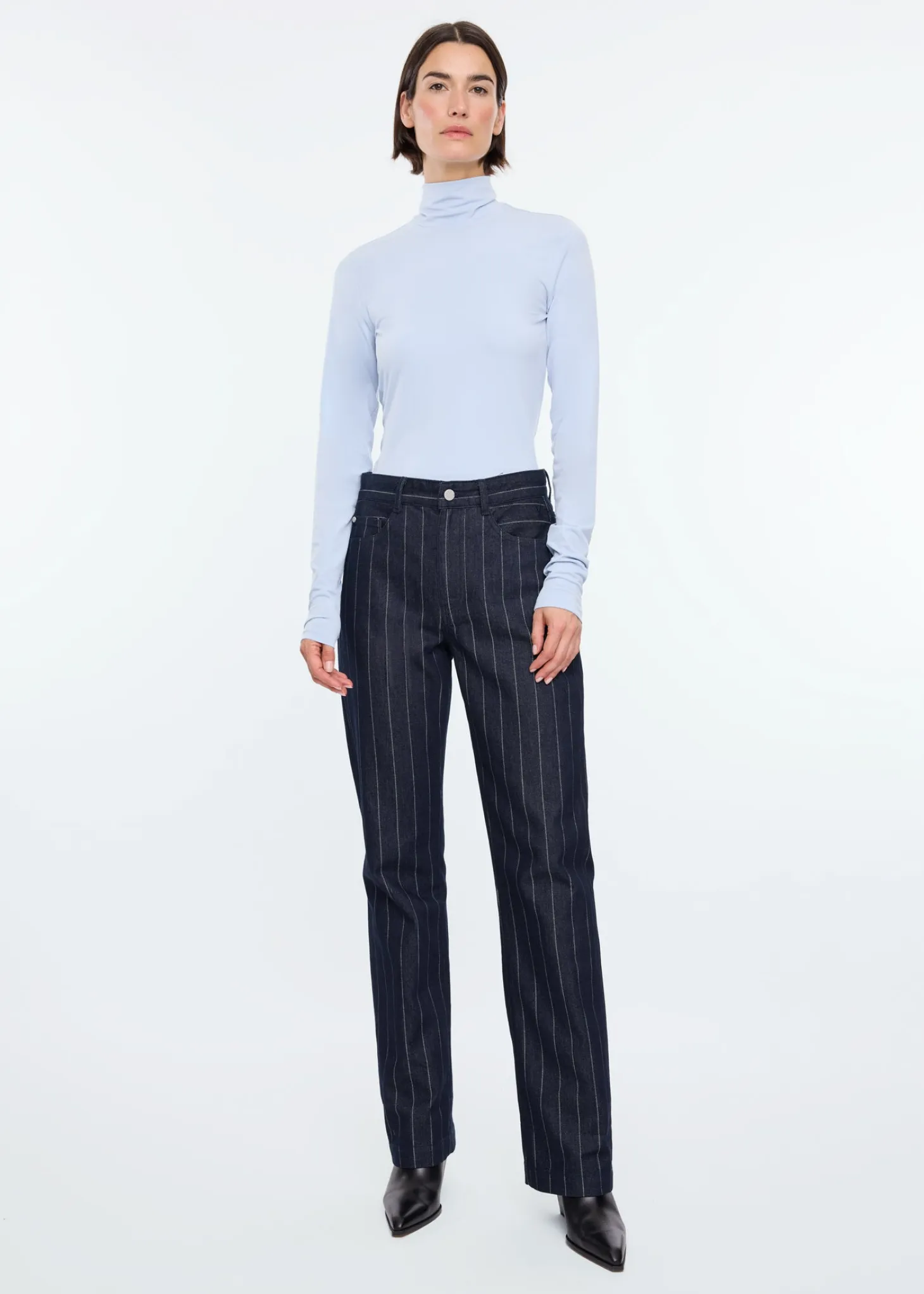 Tricot top met col
