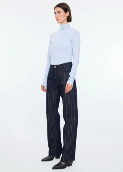 Tricot top met col