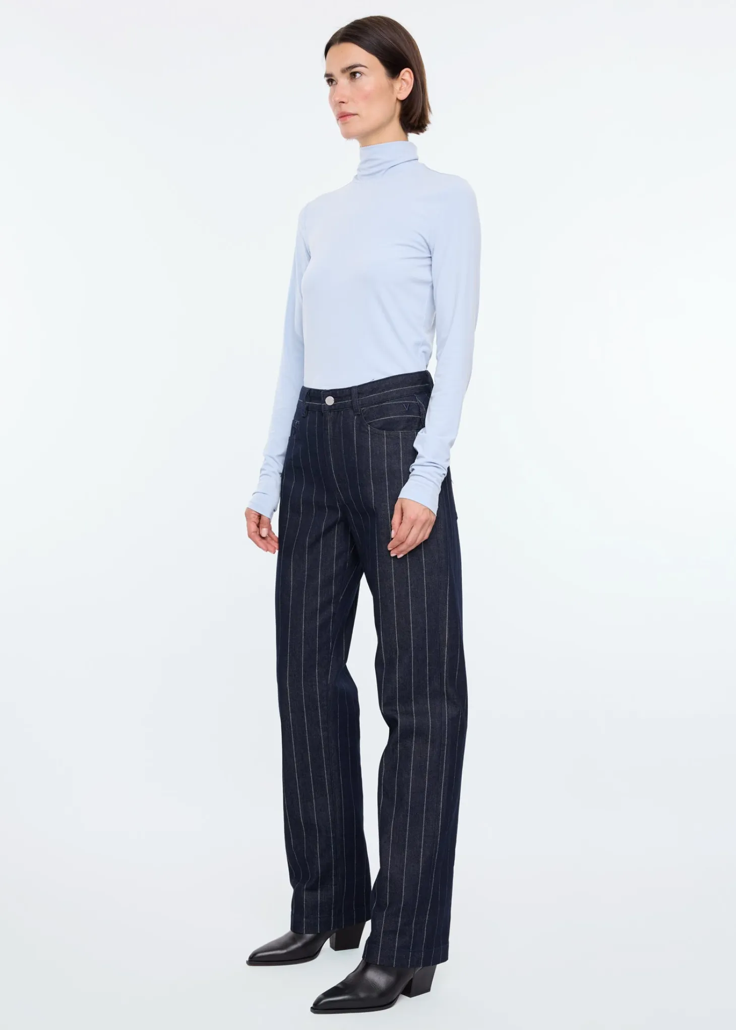 Tricot top met col