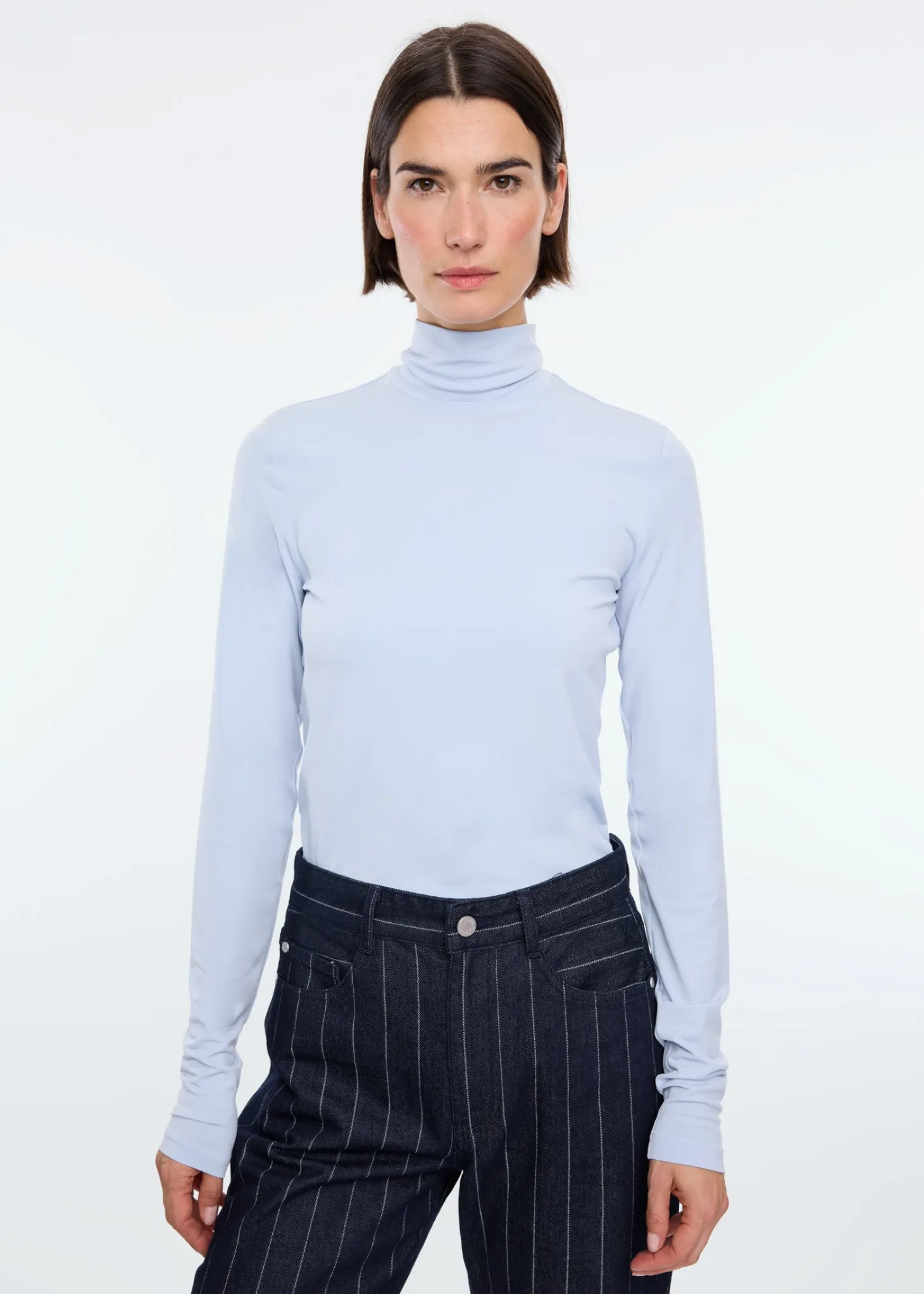 Tricot top met col