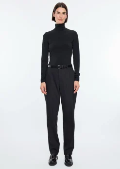 Tricot top met col