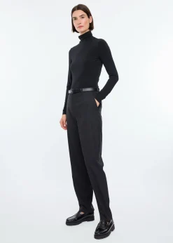 Tricot top met col