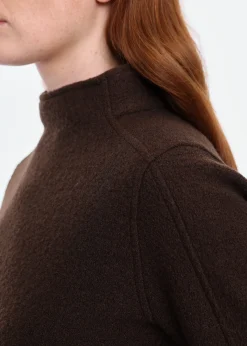 Turtle neck curl wool sweater