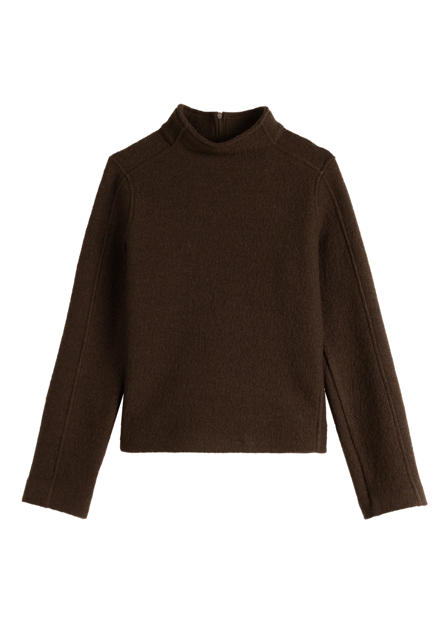 Turtle neck curl wool sweater