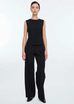 Twill mouwloze top