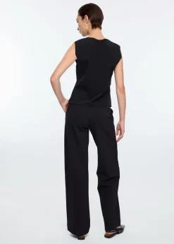 Twill mouwloze top