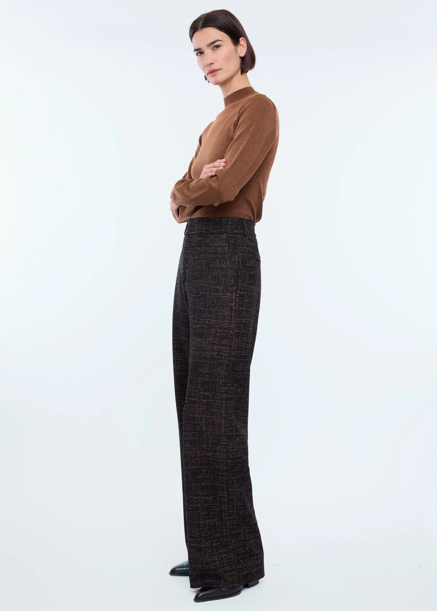 Velvet mix tricot trousers