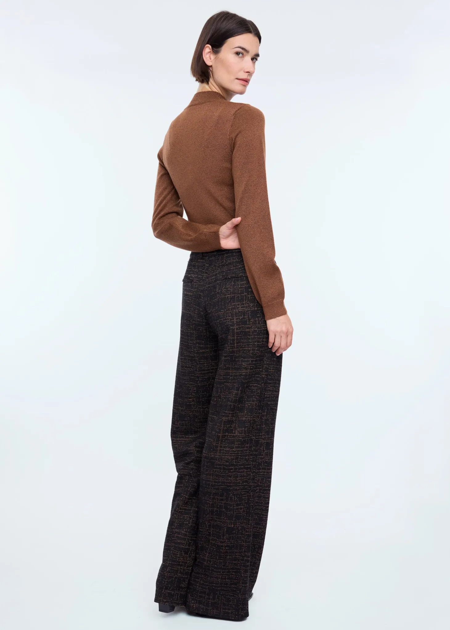 Velvet mix tricot trousers