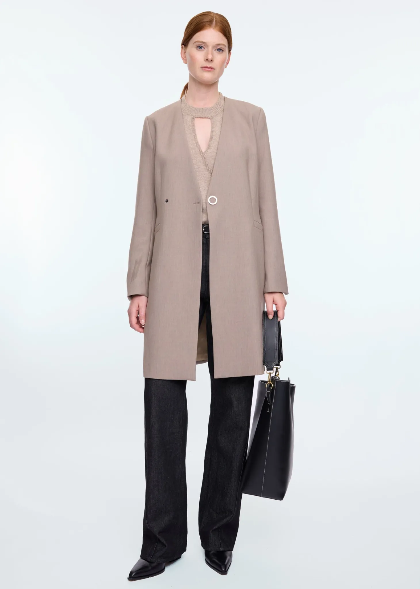 Viscose mix blazer