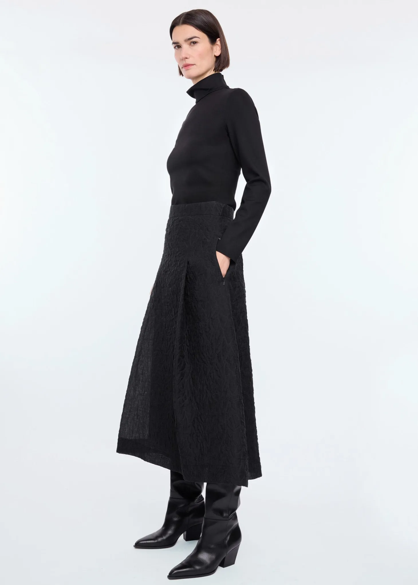 Viscose top met col