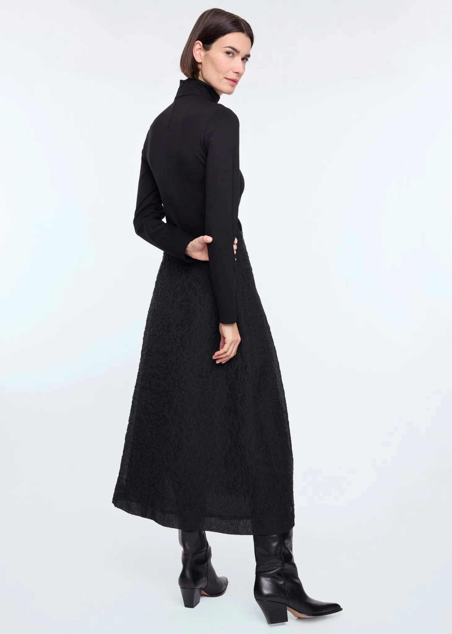 Viscose top met col